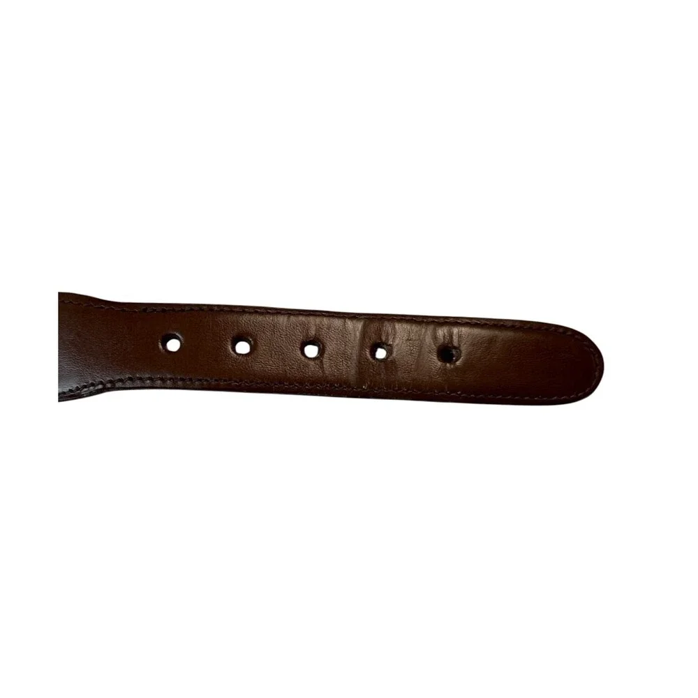 Canterbury Men's Golf Print Leather Ribbon Club Belt w Solid Brass Buckle  40